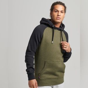 Superdry Organic Cotton Vintage Logo Hoodie - Olive Marl